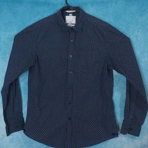 On The Road Travelers Collection Slim Fit Shirt, Blue, Men's, Size Medium